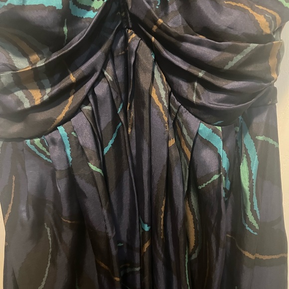 V neck Haven silk spaghettini strap cocktail dress - Picture 4 of 10